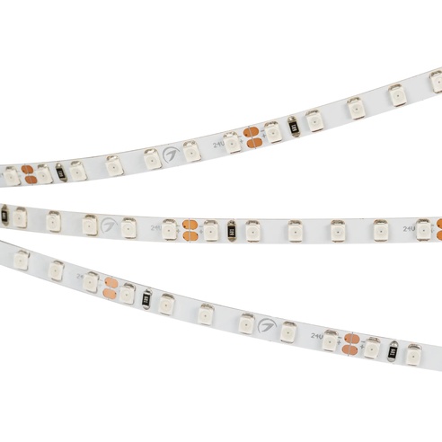 Лента светодиодная RT 2-5000 24V Red 5mm 2x (3528, 600 LED, LUX) (Arlight, 9.6 Вт/м, IP20)
