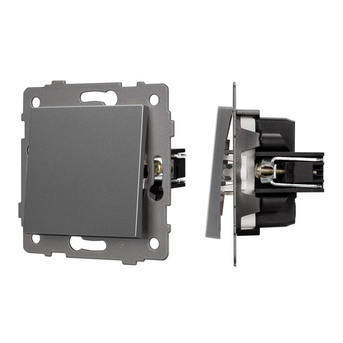 Механизм выключателя одноклавишный непроходной SWT-MK01-PL-GR-V (250V, 10A) (Arlight, -)