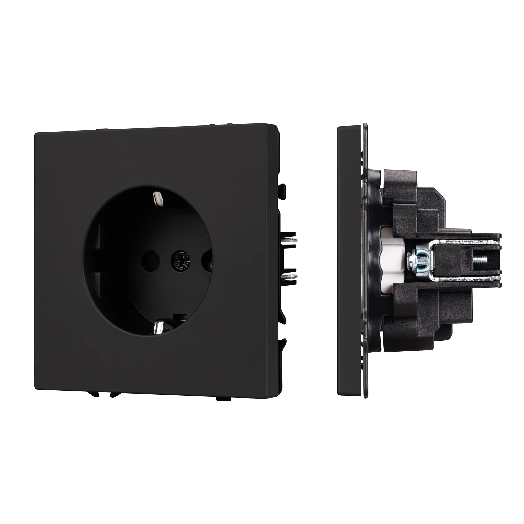 Механизм электрической розетки SCT-NOBE-MEU1-SFPL-BK (230V, 16A) (Arlight, -) - изображение товара