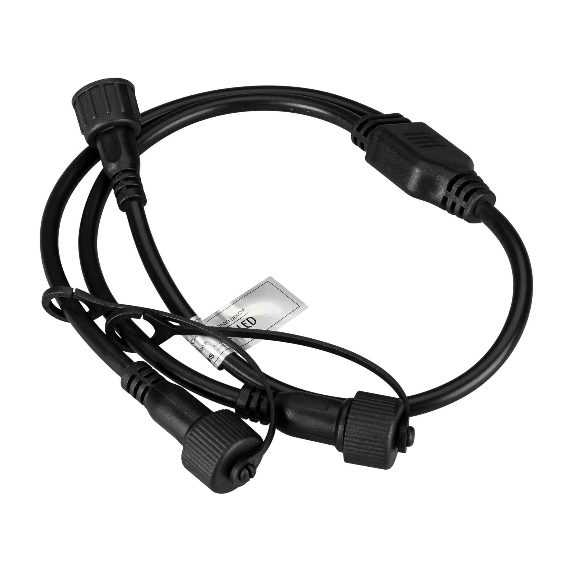 Коннектор питания ARD-CLASSIC-SYNC-RGB Black (230V, 2 ports) (Ardecoled, Закрытый) - изображение товара