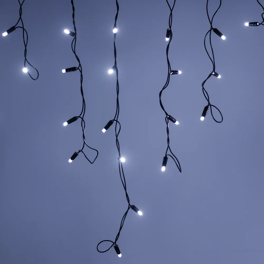 Светодиодная гирлянда ARD-EDGE-PRO-4000x600-BLACK-128LED-MILK-FLASH White (230V, 8W) (Ardecoled, IP65)