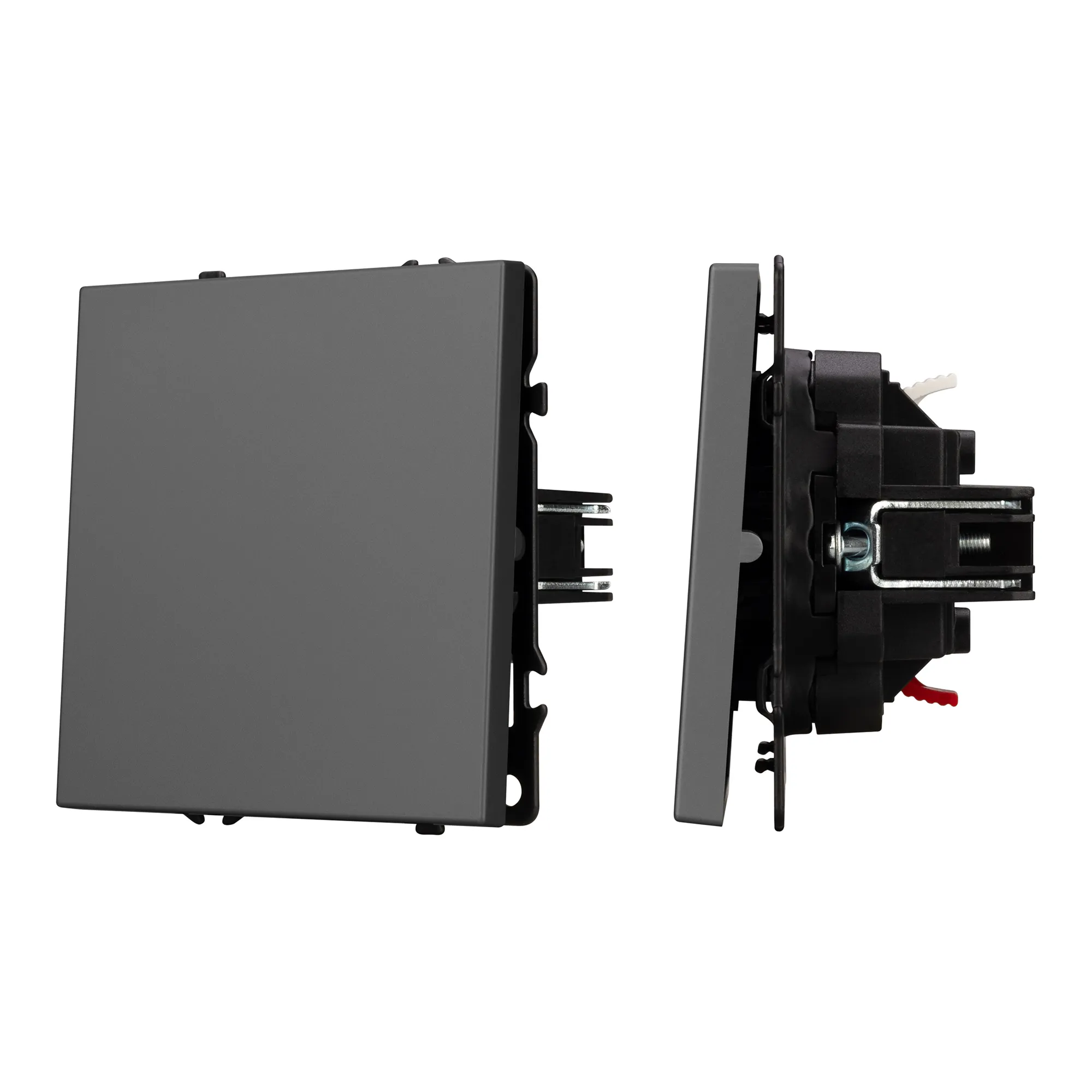 Механизм звонкового выключателя SWT-NOBE-MKR1-SFPL-GR (230V, 10A) (Arlight, Серый базальт) - изображение товара