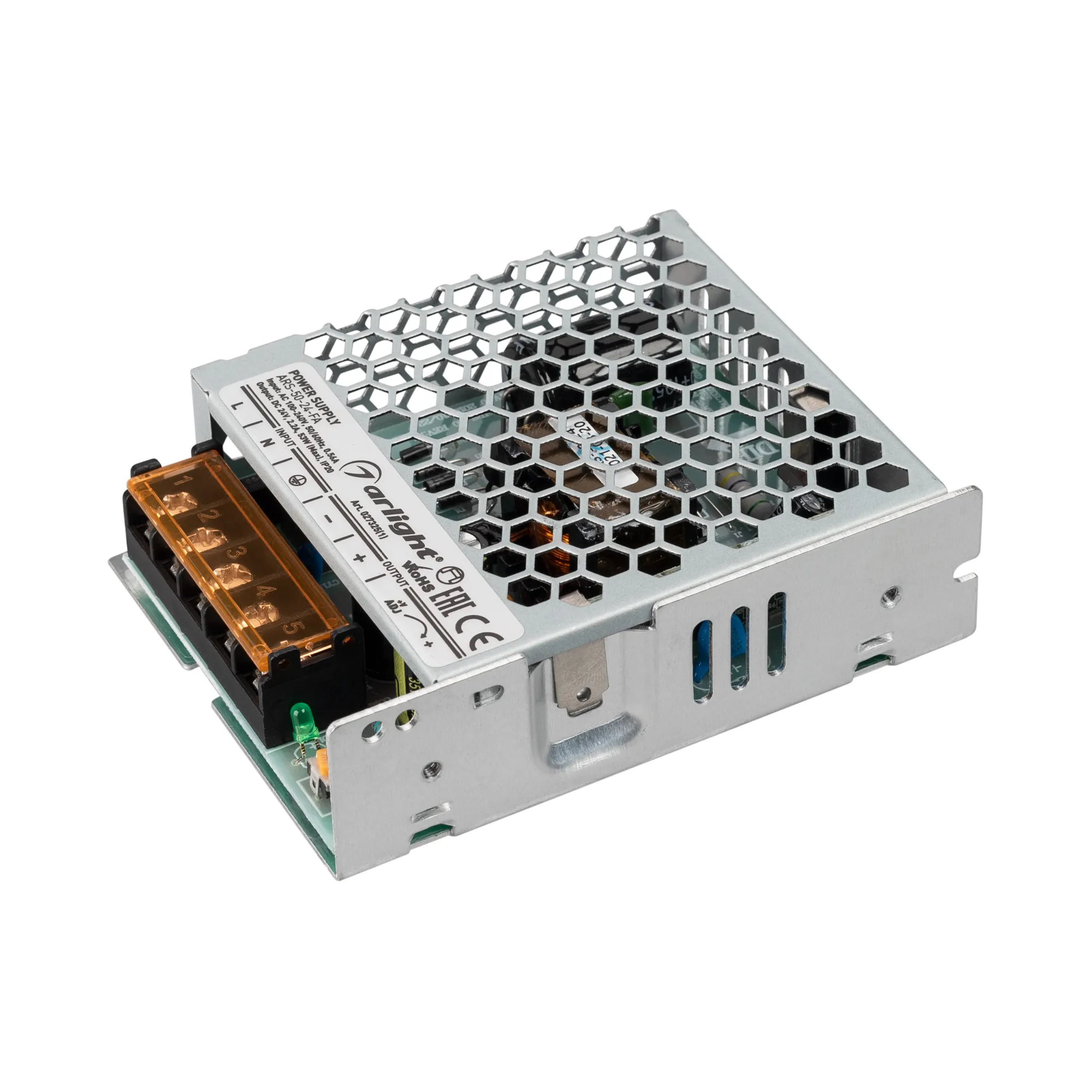 Блок питания ARS-50-24-FA (24V, 2.2A, 53W) (Arlight, IP20 Сетка, 3 года) - изображение товара