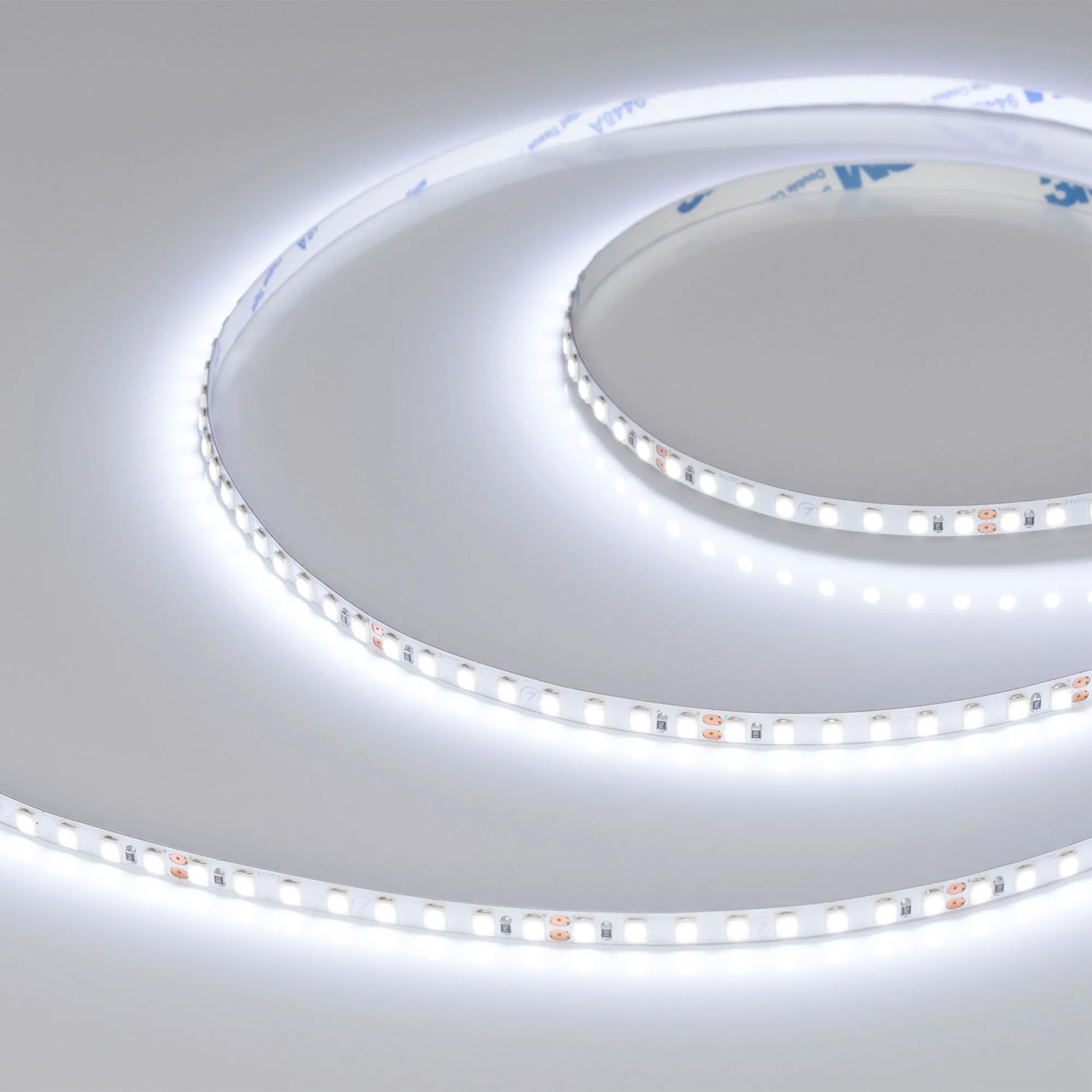 Лента светодиодная RT-A160-5mm 24V Cool 8K (9.6 W/m, IP20, 2835, 5m) (Arlight, Открытый)