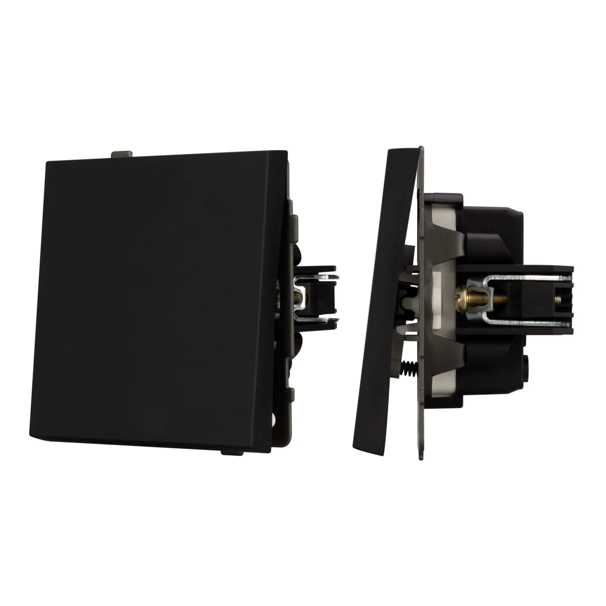 Механизм выключателя одноклавишный перекрёстный SWT-TENDO-MKX1-SFPL-BK (230V, 10A) (Arlight, -)