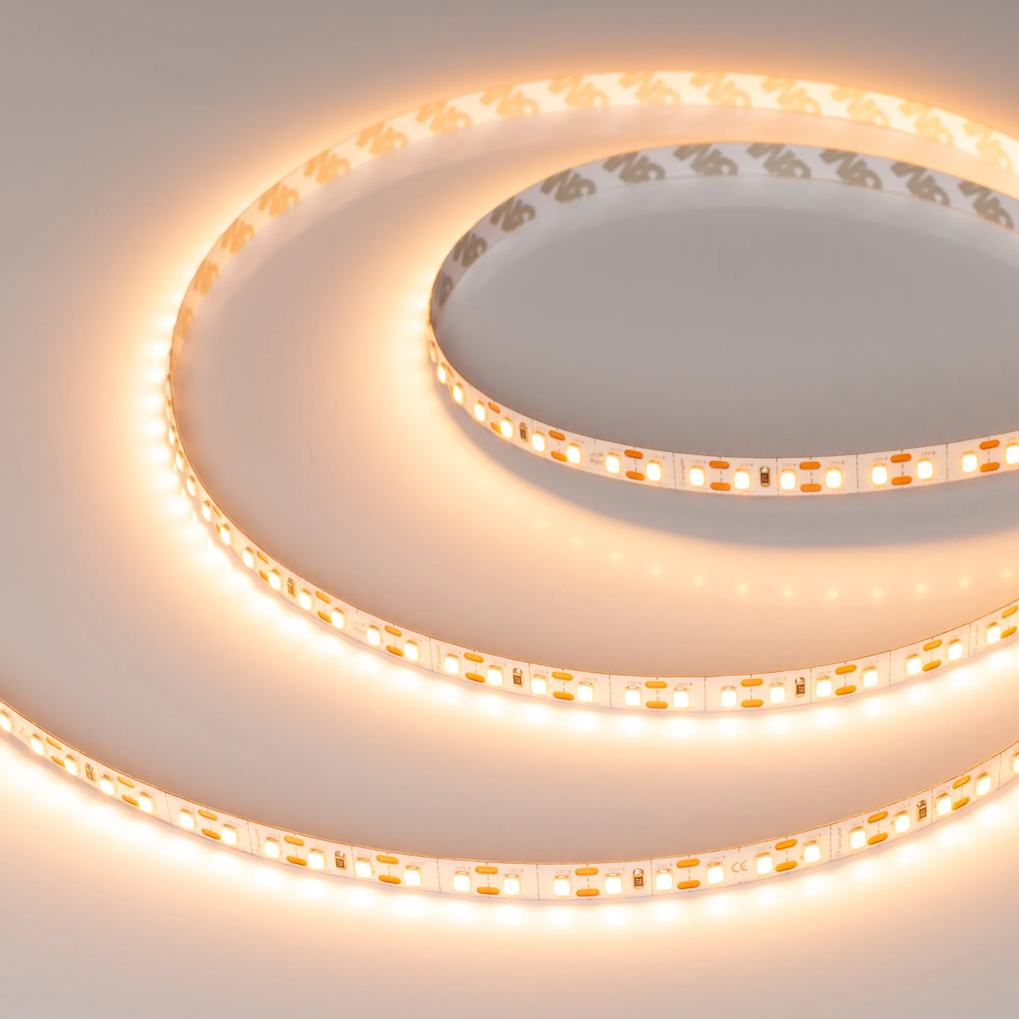 Лента FC-A120-8mm 24V Warm2400-CX1 (5 W/m, IP20, 5m) (Arlight, резка 1 светодиод)